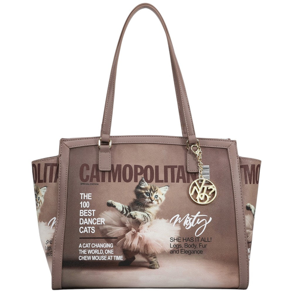 Ynot shopping bag linea Metro Chic stampa Catmopolitan MTC001F5 Borse YNot