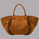 Guess Allegra in suede, tan color, with removable shoulder strap and gold logo