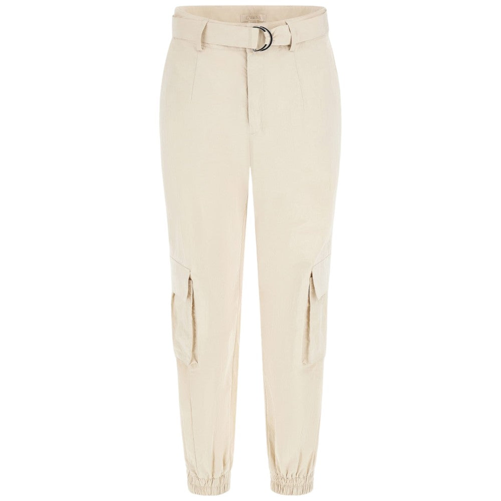 Guess pantalone cargo crema Kori W4RB18 WFVV0 Pantaloni Guess