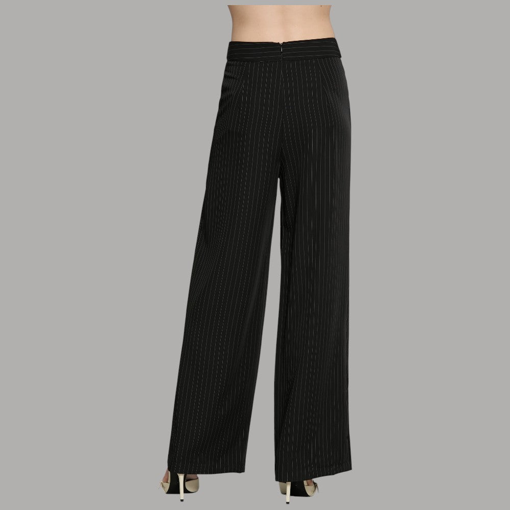 Pantalone gessato nero Relish Lennox