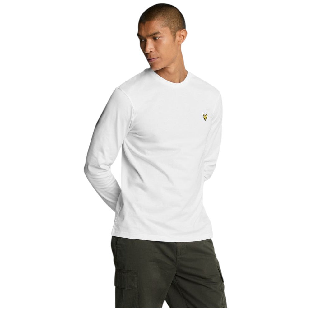 Lyle Scott t-shirt bianca manica lunga TS512VOG T-shirt Lyle & Scott