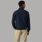 Felpa mezza zip Levi's Original Housemark blu navy con collo alto e zip frontale