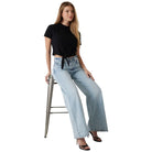 Guess t-shirt nera cropped logo 4G W5GI18 I3Z14 JBLK T-shirt Guess