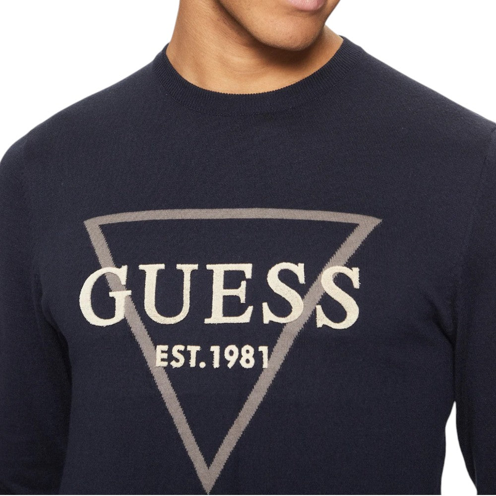 Guess maglioncino blu Fabian M5RR02 Z3KI1 G7V2 Maglieria Guess