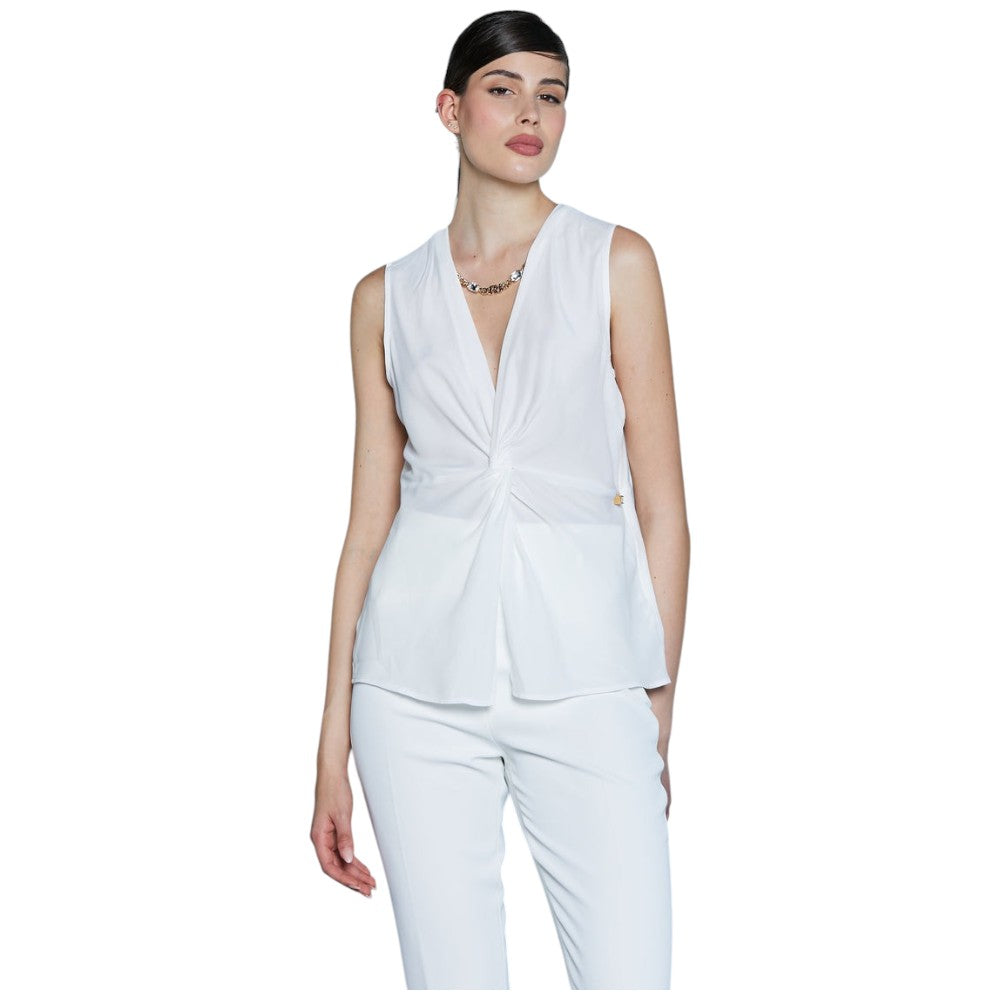 Relish blusa bianca con collana COLLEC RCP2503445003 Camicie Relish