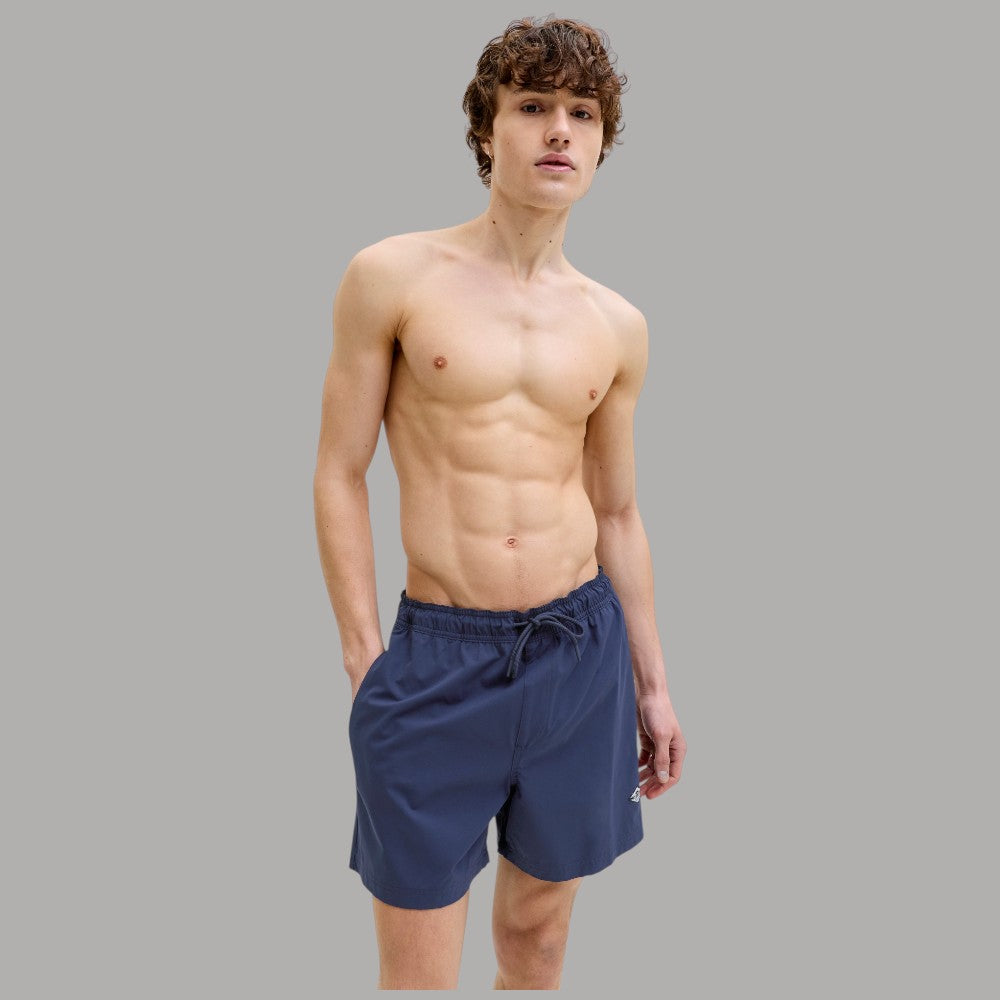 Jack & Jones Costume da Bagno Uomo Regular Fit con Tasche e Coulisse blu navy costumi temperatura