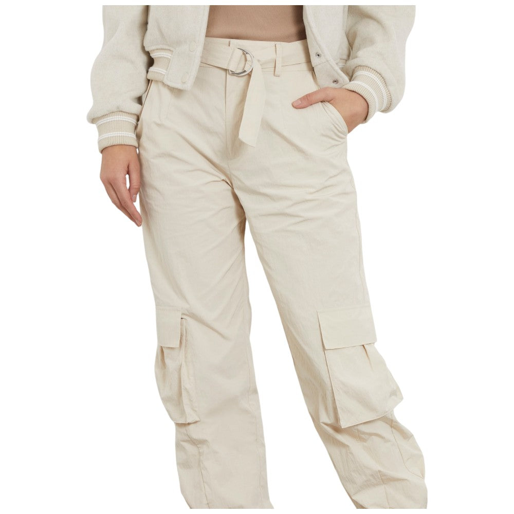 Guess pantalone cargo crema Kori W4RB18 WFVV0 Pantaloni Guess