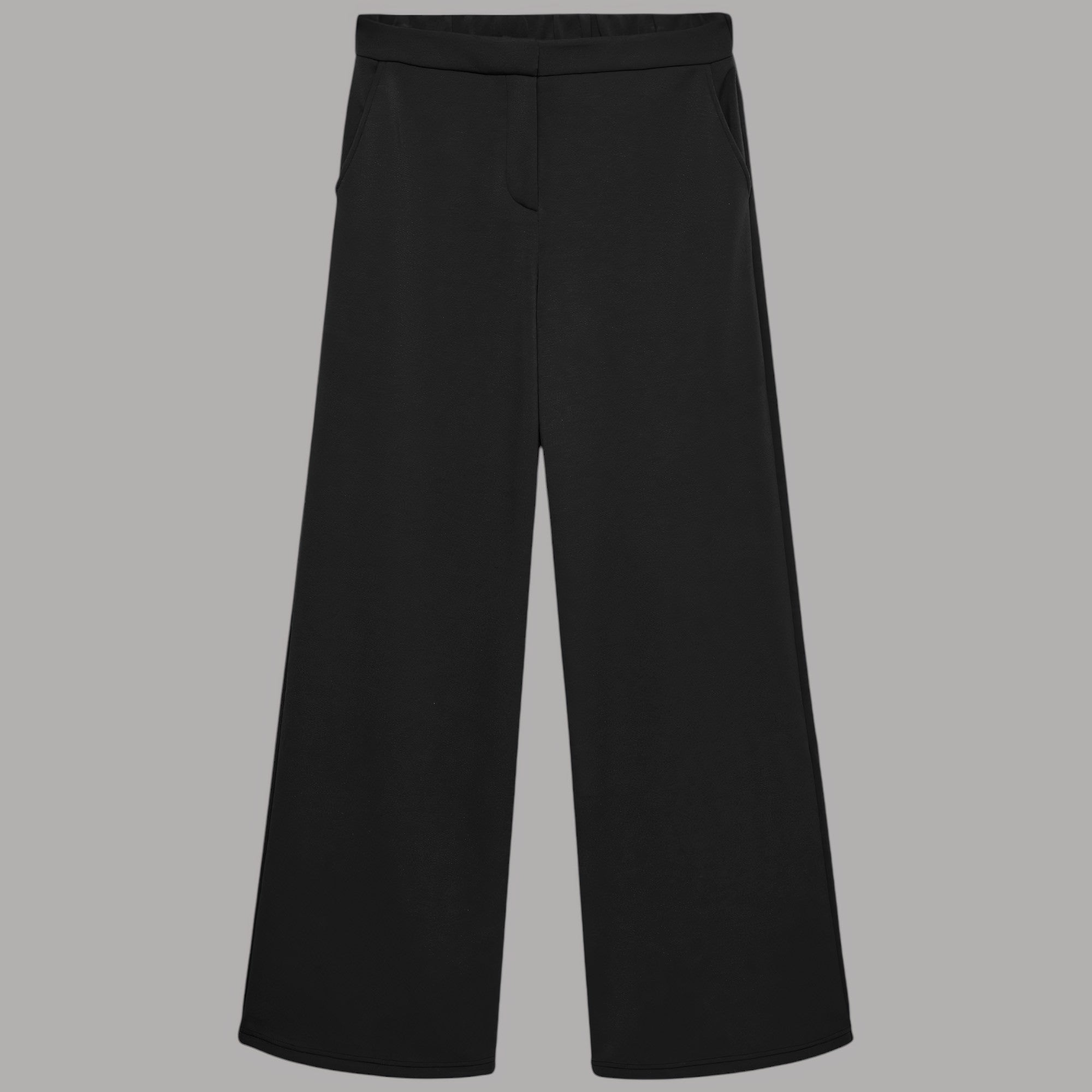 Vero Moda pantaloni wide leg neri con tasche e cintura alta