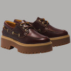 Scarpa da Barca da donna Timberland con plateau marrone con dettaglio giallo