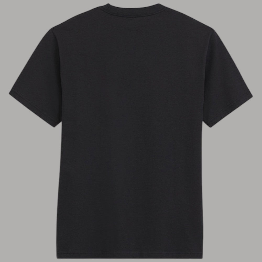 T-shirt Vans nera in cotone, vista posteriore, girocollo e maniche corte