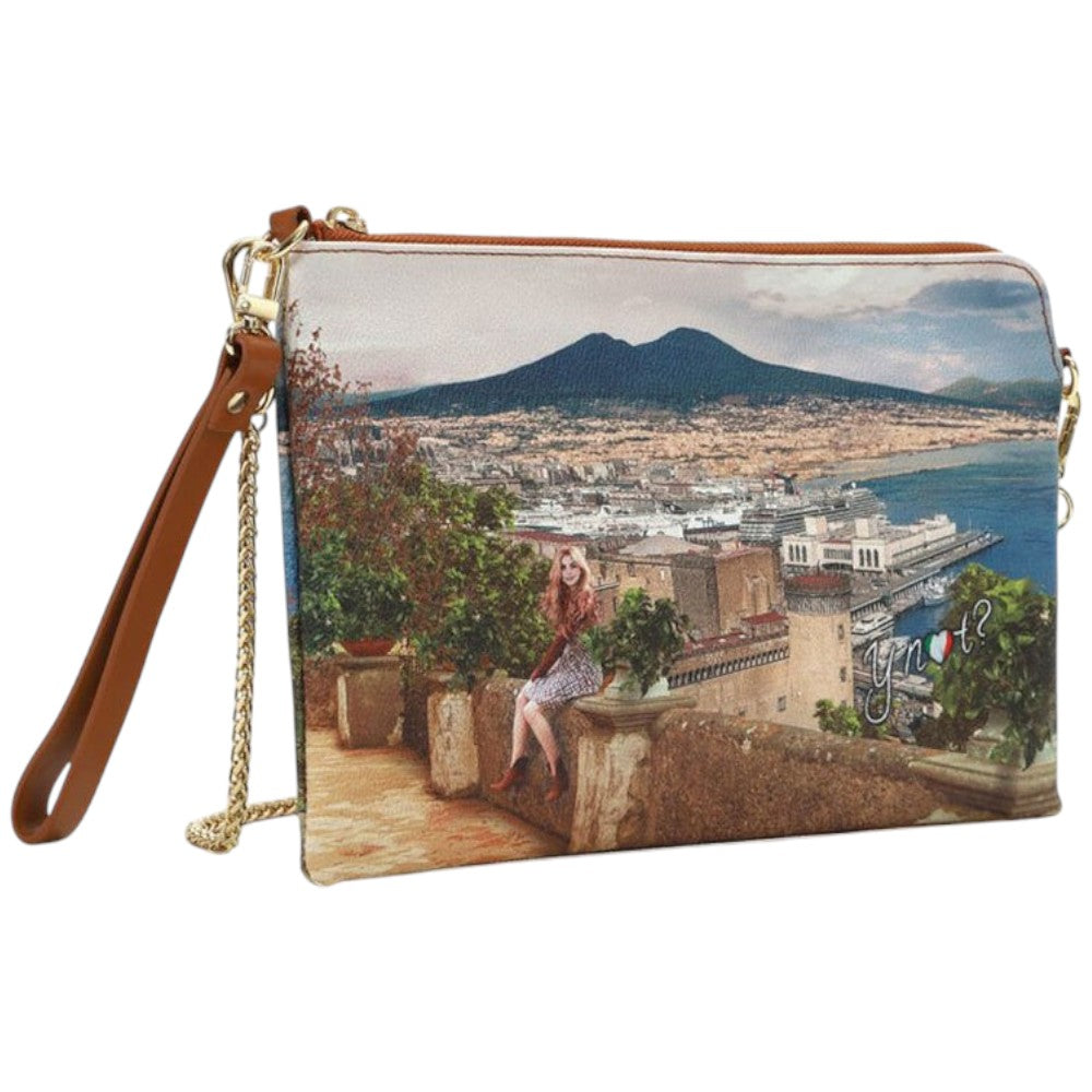 YNot borsa tracolla clutch stampa Napoli Lemon Tree YES303F4 Borse YNot