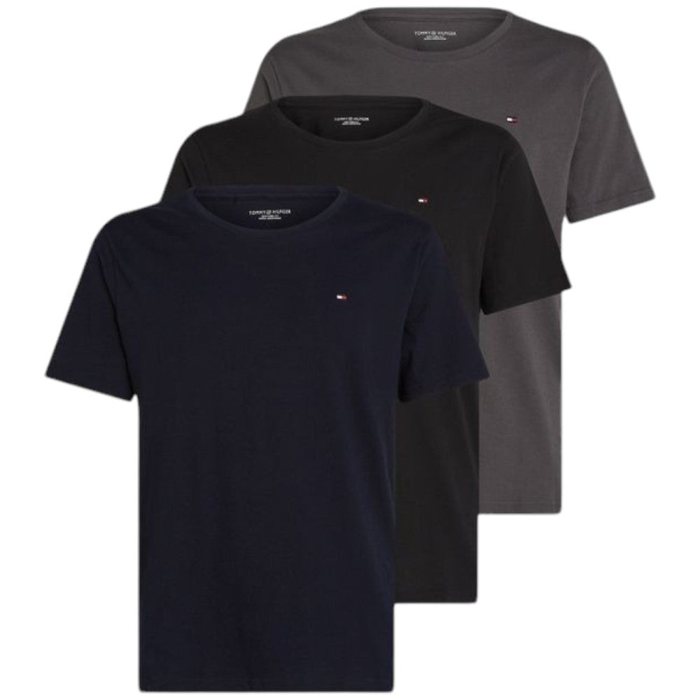 Tommy Hilfiger pack 3 t-shirt nera blu grigia UM0UM03379 T-shirt Tommy Hilfiger