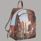 Zaino YNot Yes Bag con stampa urbana, visto di tre quarti