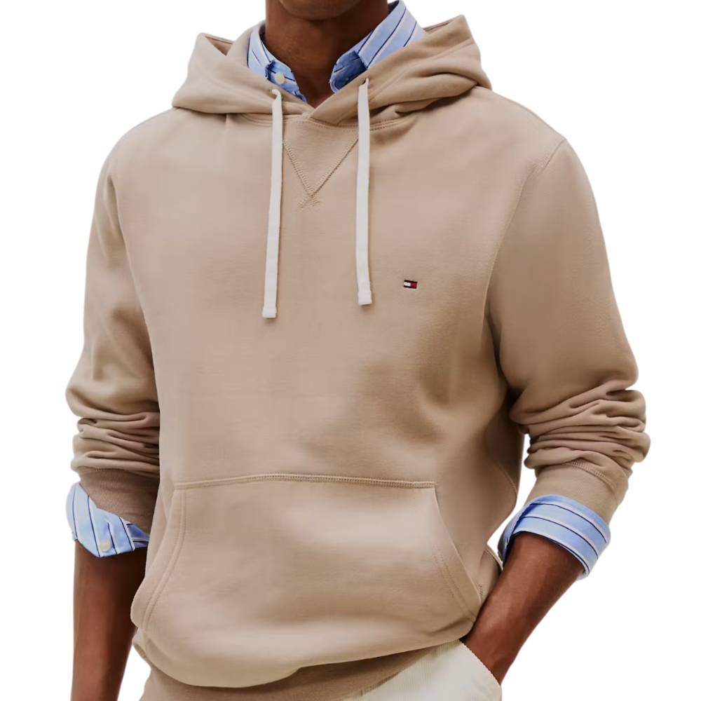Tommy hilfiger felpa taupe con cappuccio MW0MW39997AFE Tommy Hilfiger