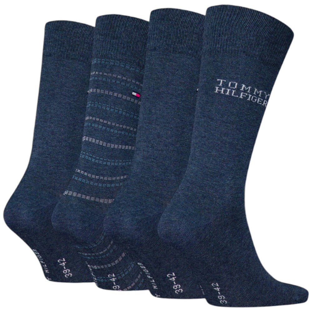 Tommy Hilfiger gift box 4 paia di calzini blu 701229780001 Calzini Tommy Hilfiger