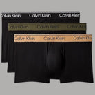 Calvin Klein Boxer Micro Stretch neri con elastico con logo, confezione da 3 pezzi