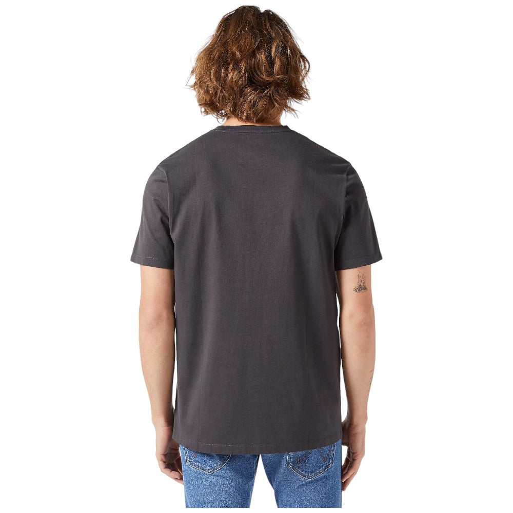 Wrangler t-shirt nera logo piccolo 112351320 T-shirt Wrangler