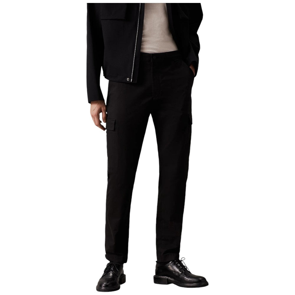 Calvin Klein pantalone cargo nero modern twill tapered K10K113017 Pantaloni Calvin Klein