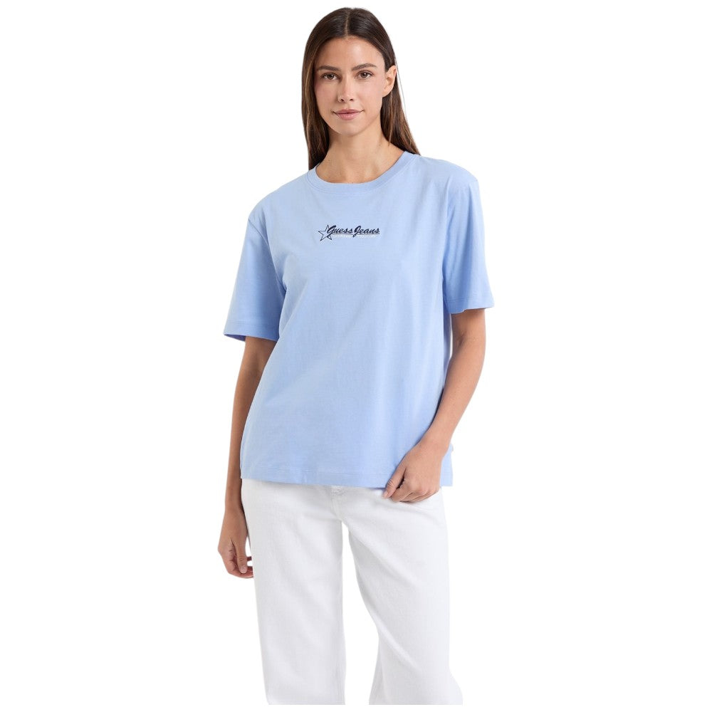 Guess Jeans t-shirt celeste W5RI48 K8HM0 G7CP Guess Jeans