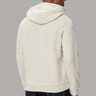 Calvin Klein felpa cappuccio beige con logo centrale LV04RG276G vista posteriore