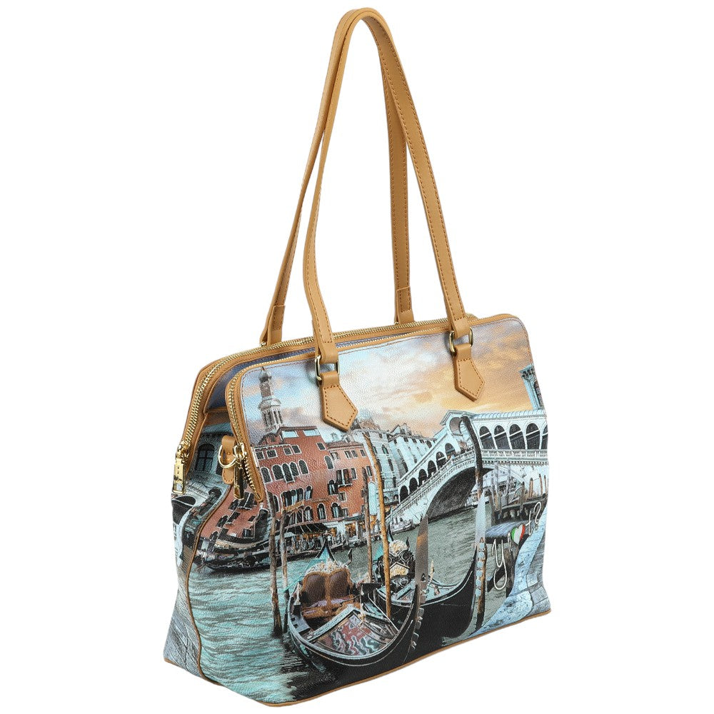 YNot borsa bauletto stampa Venezia YES593S2 - Prodotti di Classe