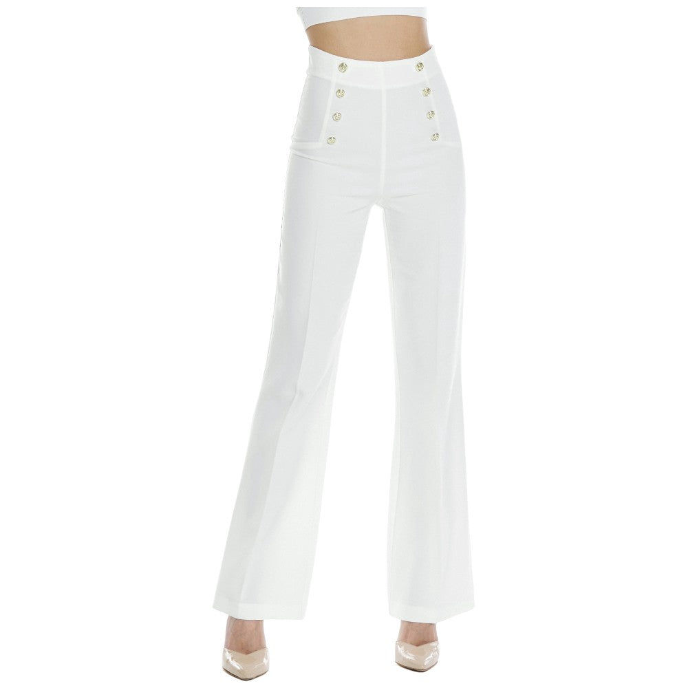 Relish pantalone bianco vita alta NYX RDP2407006062 Pantaloni Relish