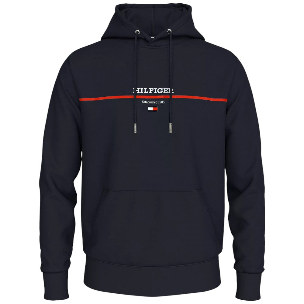 Tommy Hilfiger felpa blu cappuccio terry MW0MW35556 - Prodotti di Classe