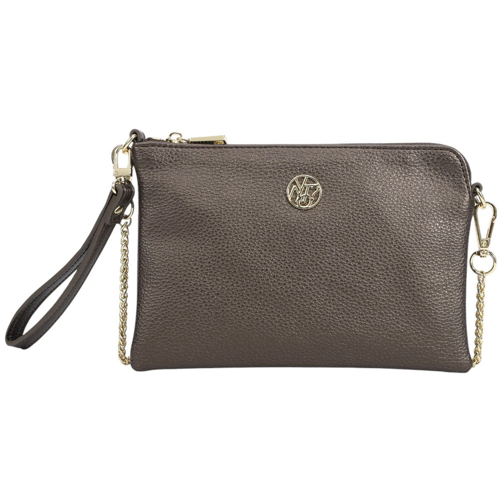 YNot Clutch tracollina piatta bronzo linea Shodow SHA348F5 Borse YNot