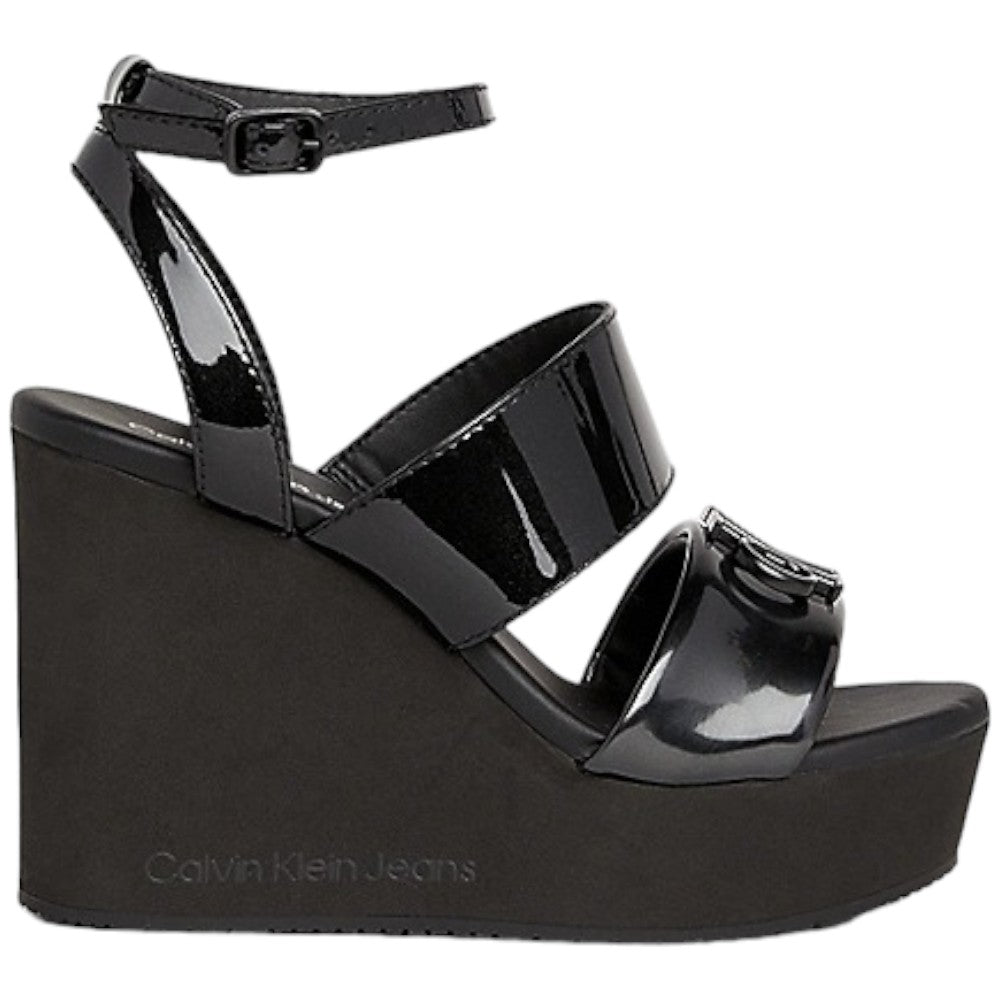 Calvin Klein Jeans sandali neri wedge sandal hardware YW0YW01459 Sandali Calvin Klein Jeans