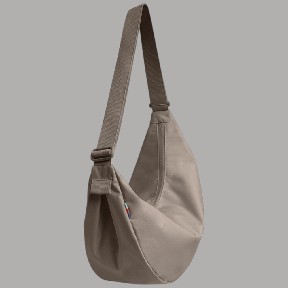 GOT BAG Moon Bag grande in PET riciclato color beige con tracolla larga
