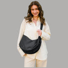 GOT BAG Moon Bag large in PET riciclato nero con dettaglio arco