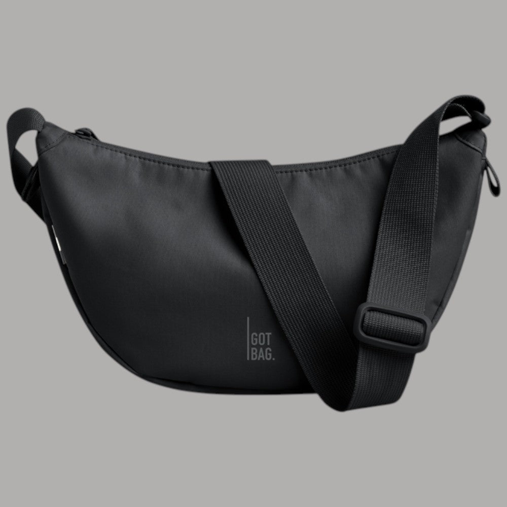 GOT BAG Moon Bag piccola nera idrorepellente con tracolla regolabile