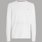 T-shirt manica lunga bianca Tommy Hilfiger in cotone slim fit con logo ricamato sul petto da Prodotti di Classe