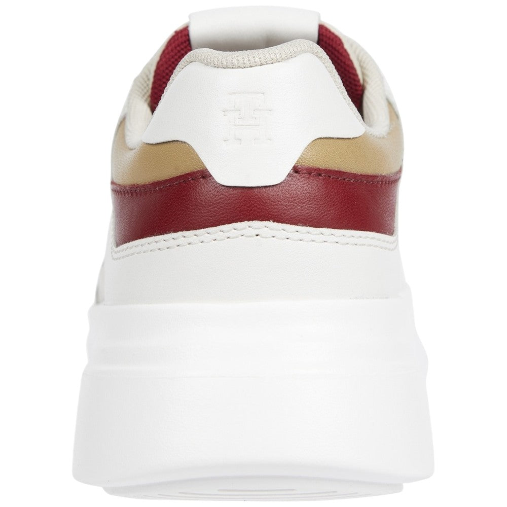 Tommy Hilfiger sneakers bianche/cuoio donna lux pointy court FW0FW07991 - Prodotti di Classe