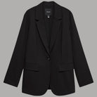 Blazer nero Vero Moda con vestibilità loose fit, tasche frontali e tessuto liscioprezzato.