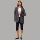 Blazer Vero Moda Texas grigio con tasche frontali e vestibilità loose fit
