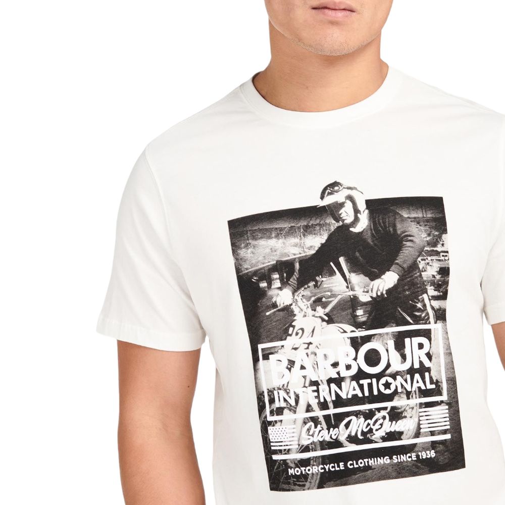 Barbour International T-shirt bianca MORRIS MTS1136 - Prodotti di Classe