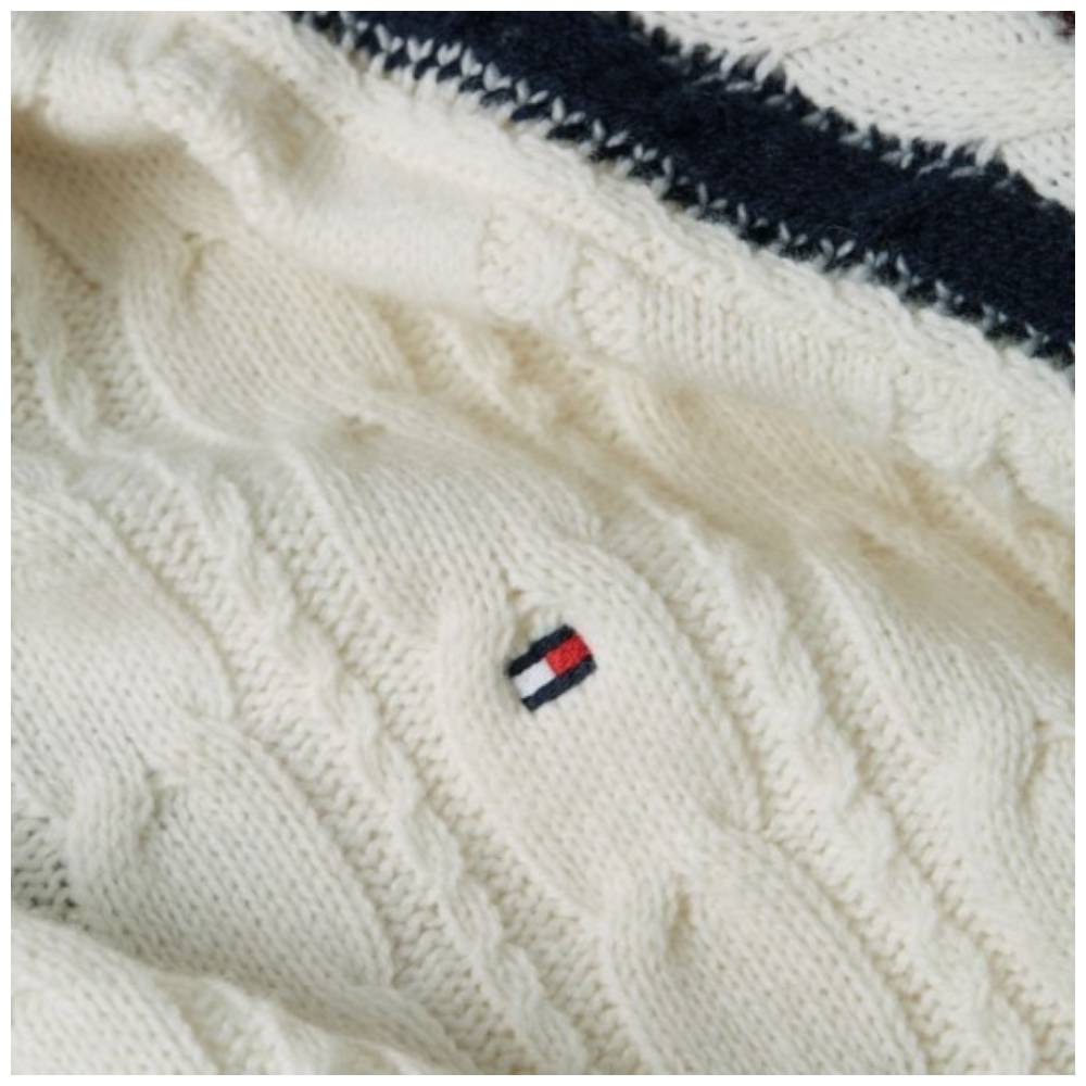 Tommy Hilfiger maglione bianco collo alto WW0WW40831 Maglieria Tommy Hilfiger