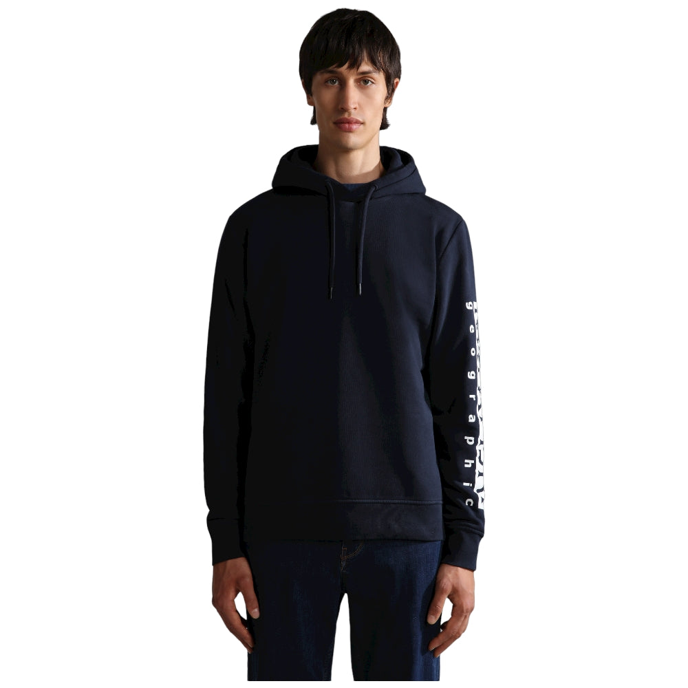 Napapijri felpa uomo Badas Hood blu - Prodotti di Classe