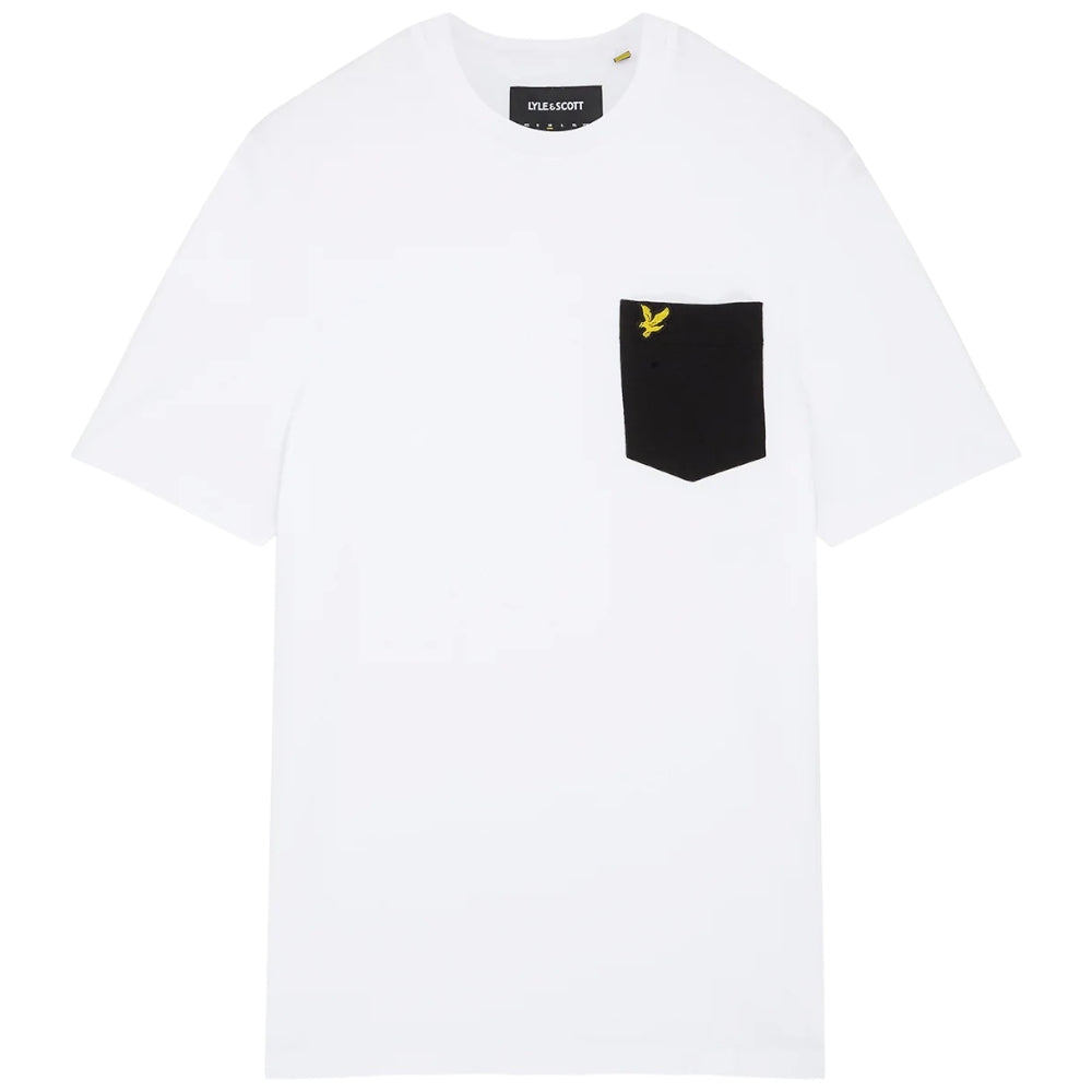 LyLe & Scott t-shirt bianca con taschino nero TS831VOG - Prodotti di Classe