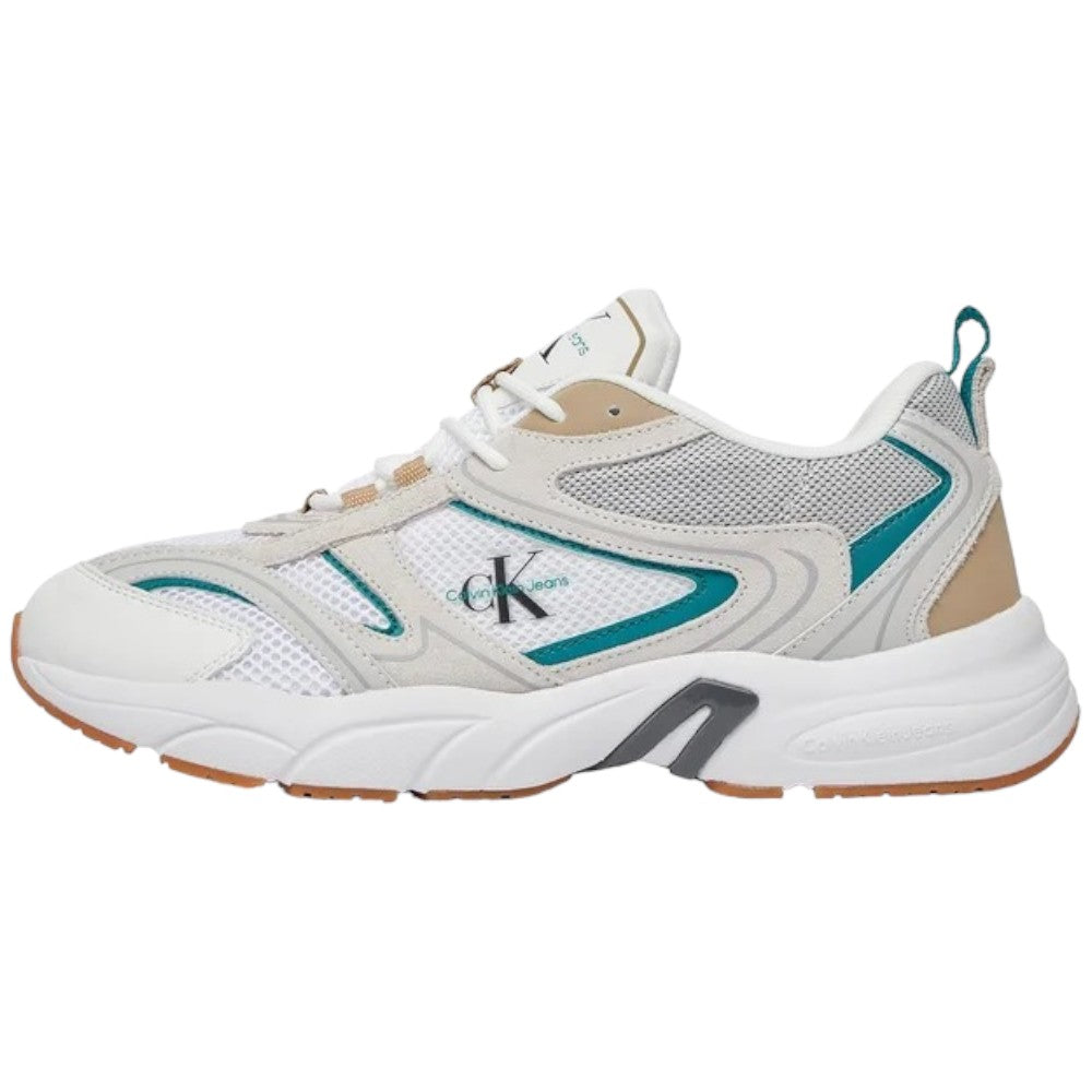 Calvin Klein Jeans sneakers bianca verde RETRO TENNIS, YM0YM00589 Sneakers Calvin Klein Jeans