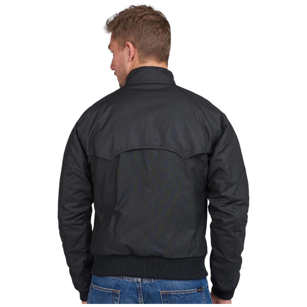 Barbour International giacca bomber Merchant Wax nera MWX0465 Giubbini Barbour International