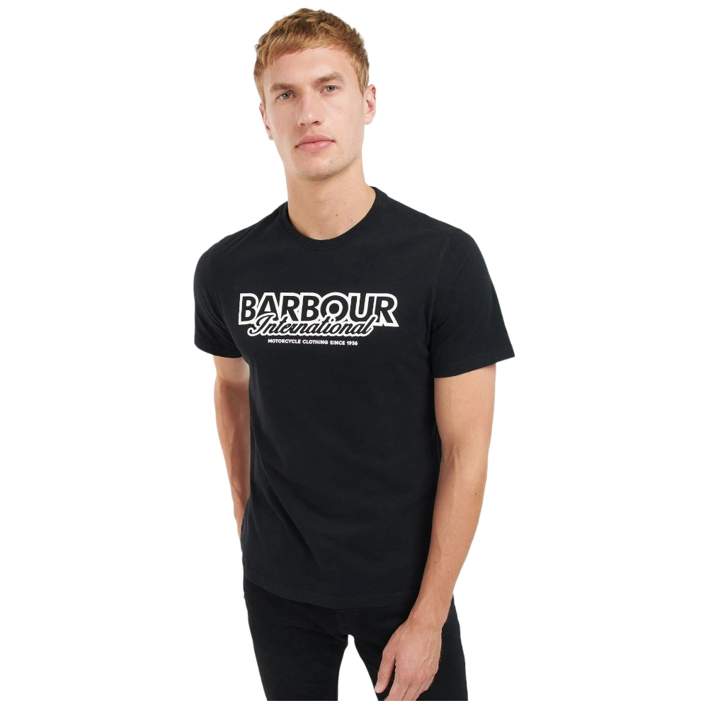 Barbour International T-shirt nera ROWLEY MTS1132 - Prodotti di Classe