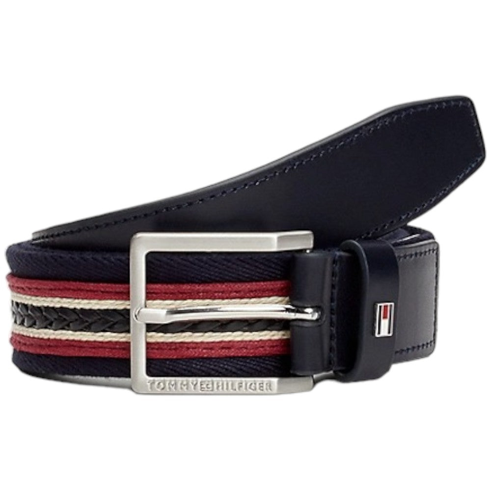 Tommy Hilfiger cintura blu oliver webbing 3,5 AM0AM12049 Cinture Tommy Hilfiger