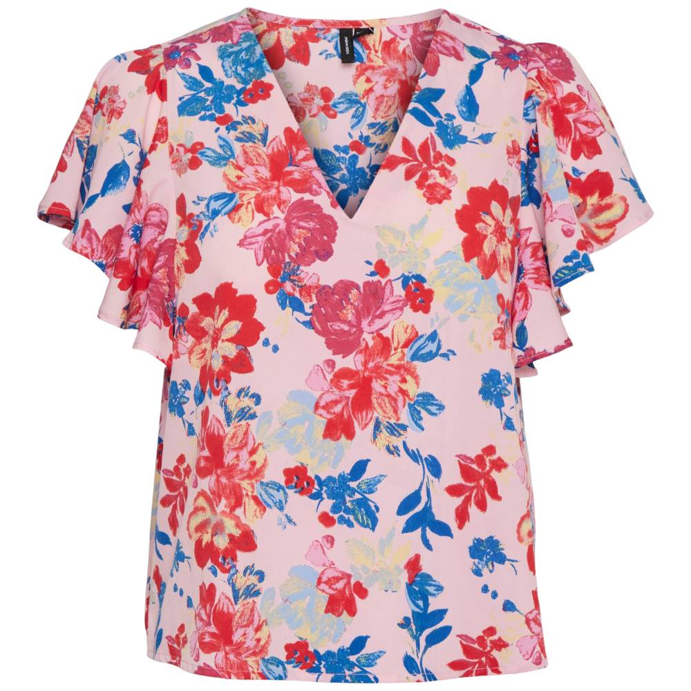 Vero moda blusa rosa fiori 10290529 Blusa Vero Moda