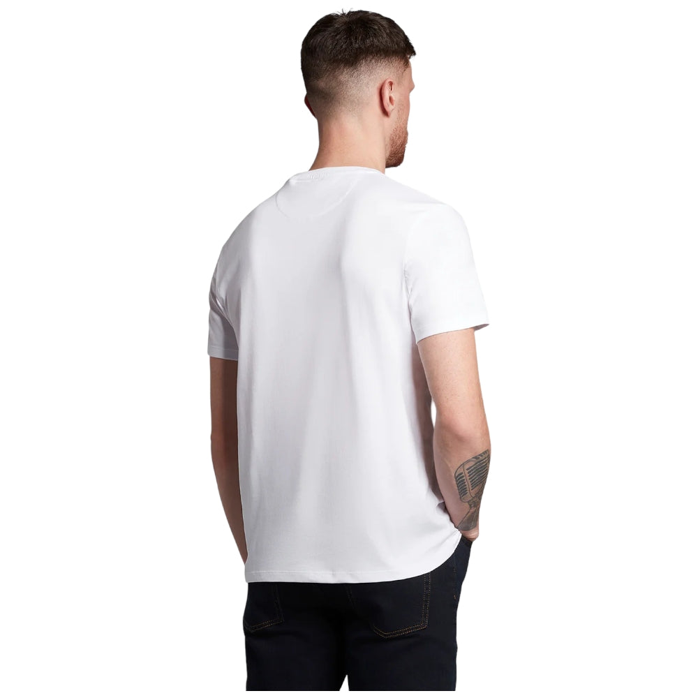 LyLe & Scott t-shirt bianca con taschino blu TS831VOG - Prodotti di Classe