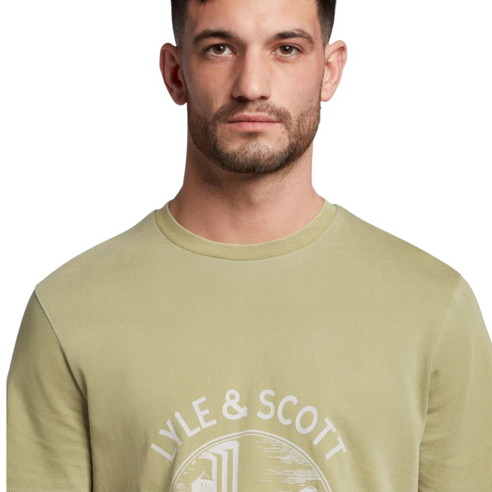 Lyle & Scott t-shirt hawick print verde TS1806V - Prodotti di Classe