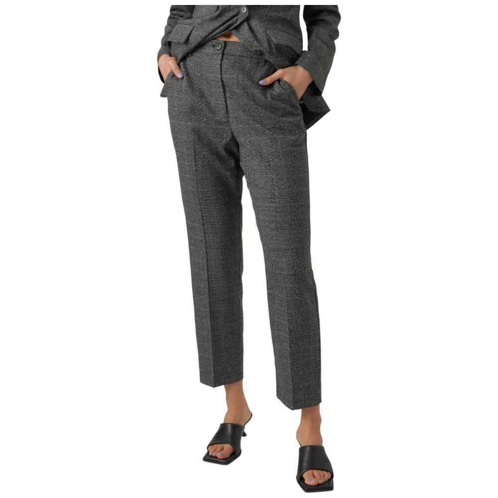 Vero Moda pantalone check grigio Mila 10291911 Pantaloni Vero Moda