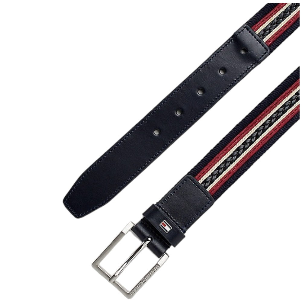 Tommy Hilfiger cintura blu oliver webbing 3,5 AM0AM12049 Cinture Tommy Hilfiger