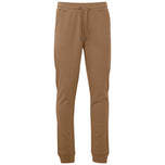 Pantaloni tuta caramello con coulisse e tasche laterali, fondo elasticizzato